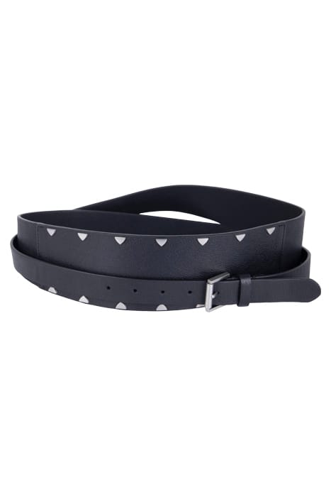SHAE STUD WRAP BELT BLK/ANTIQUE NICKEL 1