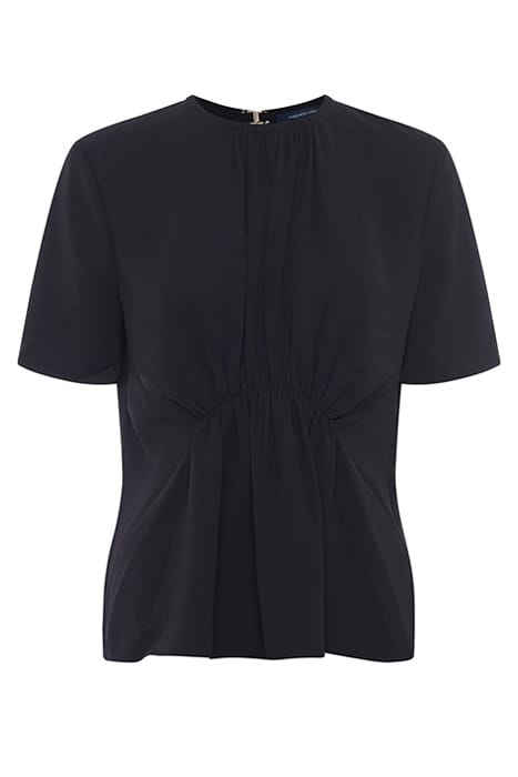 EMMY CREPE GATHERED TOP BLACK 4