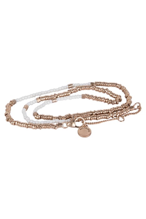 AMELIE BEAD S NCKLCE WARM BRASS/CREAM 2