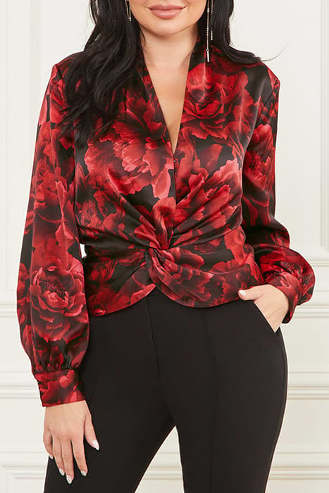 MARCIANO BY GUESS BLOSSOM BLOUSE PASSION FLOWER PRINT 1