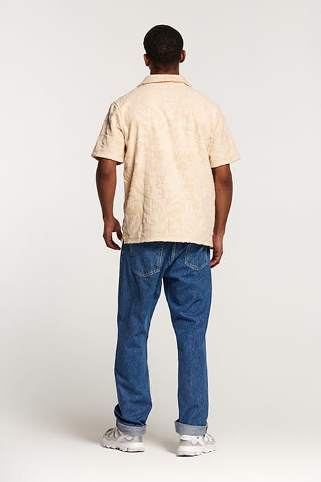 MEN TOWELING SHORTSLEEVE SHIRT ANGORA BEIGE 6