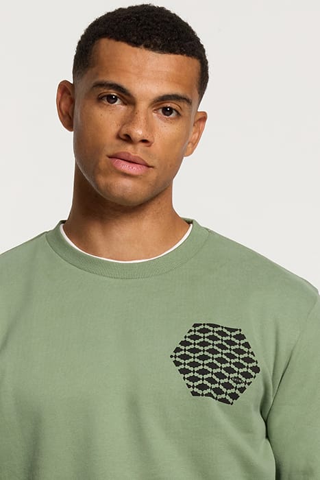 HAMMAM TILE SWEATER HEDGE GREEN 4