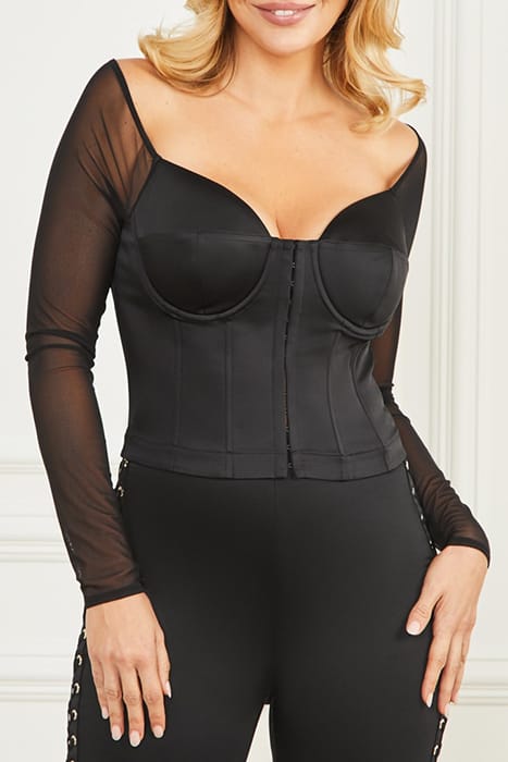 MARCIANO BY GUESS BLANCHE CORSET TOP JET BLACK A996 1