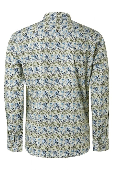 SHIRT STRETCH ALLOVER PRINTED LIGHT GREEN 5