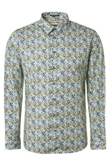 SHIRT STRETCH ALLOVER PRINTED LIGHT GREEN 4