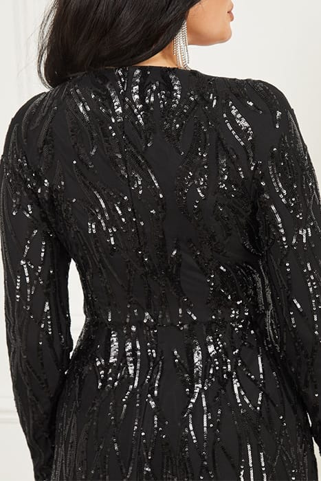 MARCIANO BY GUESS ROARING SEQUINS MAXI JET BLACK 5