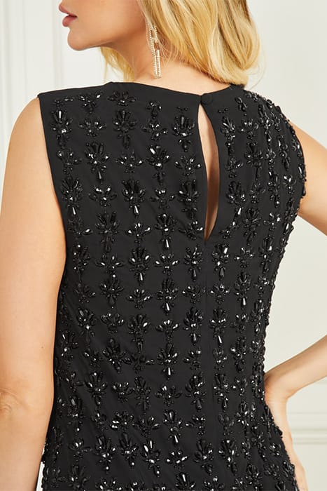 MARCIANO BY GUESS JEANIE BEADED DRESS JET BLACK MULTI 5