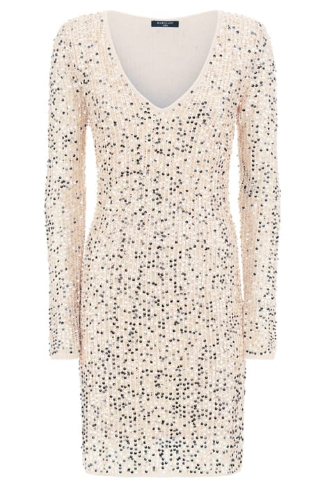 MARCIANO BY GUESS LET SEQUIN SWEATE FAWN TAUPE MINI DRESS MU 6