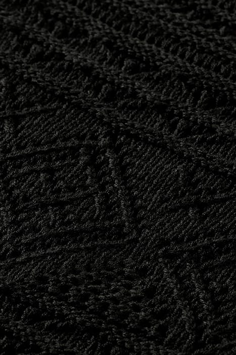 POINTELLE CROP KNITTED VEST BLACK 3