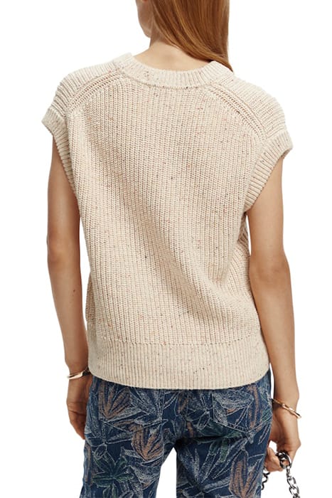 NEPPY YARN SLEEVELESS PULLOVER WHITE SAND 4
