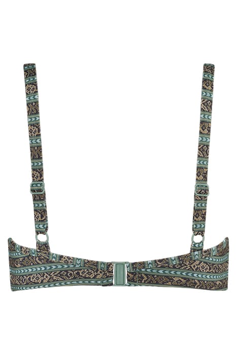 BEBALI OCEAN TEAL PLUNGE BALCONY BIKINI TOP 4
