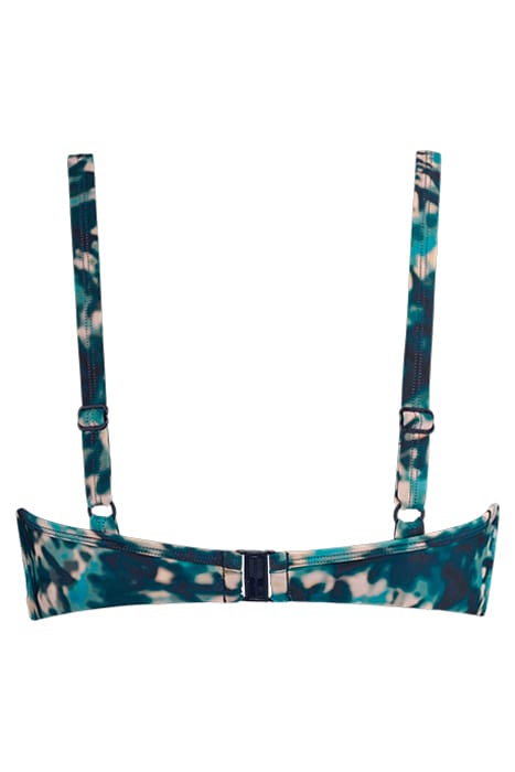 LOTUS BLUE AND GREEN PLUNGE BALCONY BIKINI TOP 4