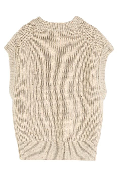 NEPPY YARN SLEEVELESS PULLOVER WHITE SAND 2