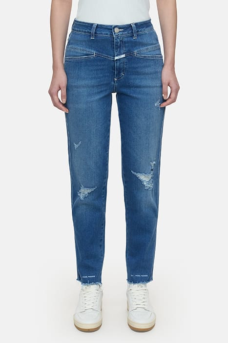 WOMEN PEDAL PUSHER JEANS MID BLUE 1