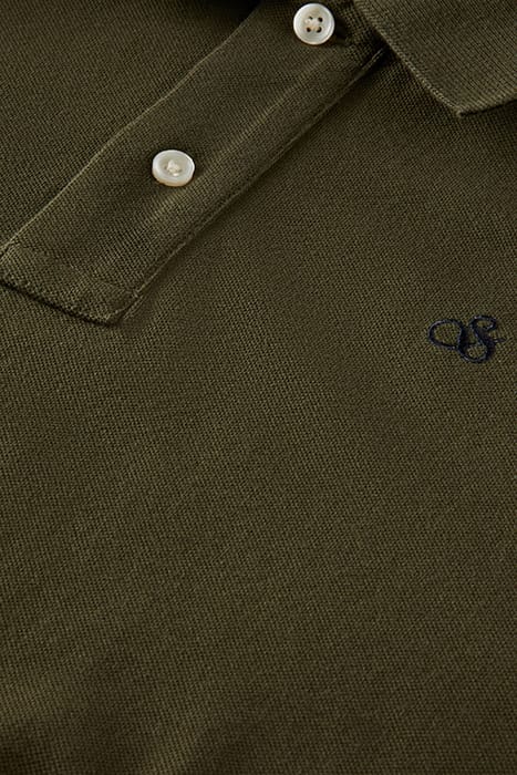 ESSENTIALS - ORGANIC COTTON PIQUE POLO MILITARY 3