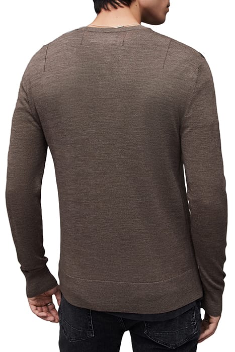 MODE MERINO CREW VOLE BROWN MARL 2