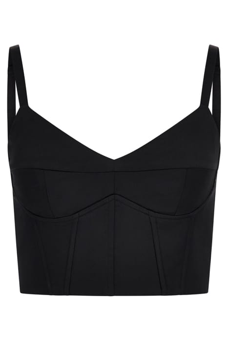 MARCIANO BY GUESS LOLA CORSET SOLID JET BLACK TOP 5