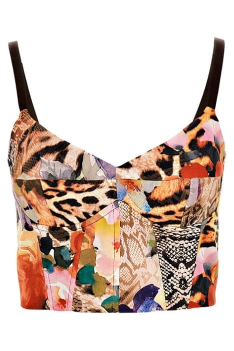 MARCIANO BY GUESS BLOSSOM CORSET WILD FLOWER FALL TOP PRINT 4