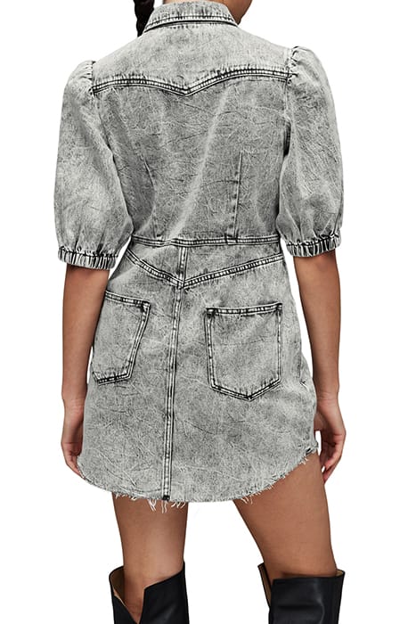 JACKIE DENIM DRESS ACID BLACK 2