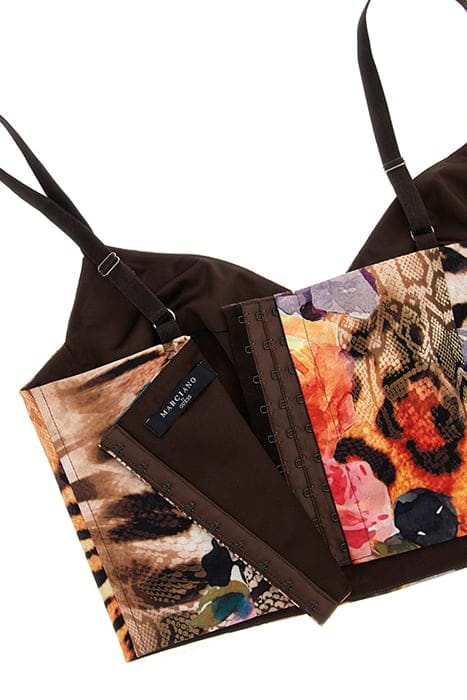 MARCIANO BY GUESS BLOSSOM CORSET WILD FLOWER FALL TOP PRINT 7