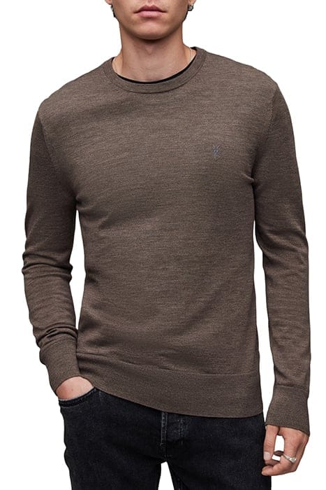 MODE MERINO CREW VOLE BROWN MARL 1