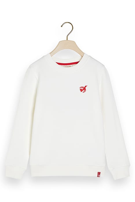 THE FREE SPIRIT PEACE BIRD ORGANIC COTTON SWEATSHIRT OFF WHI 1