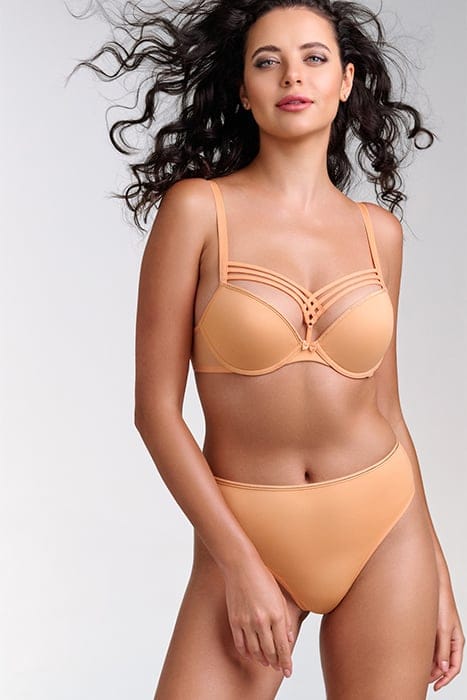 DAME DE PARIS APRICOT AND GOLD PUSH UP BRA 2