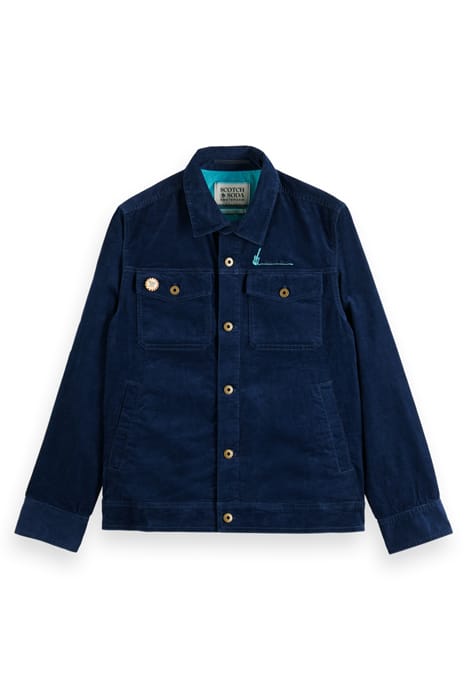 FINE CORDUROY TRUCKER JACKET STEEL 4