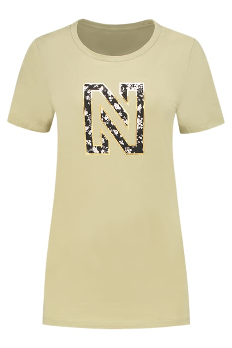 FLOWERS LOGO T-SHIRT KHAKI 1
