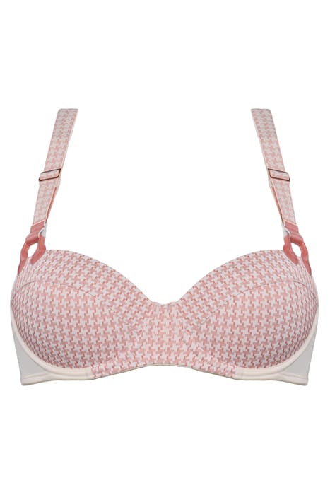 GLORIA TERRA PIED DE POULE PLUNGE BALCONY BRA 4