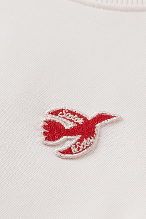THE FREE SPIRIT PEACE BIRD ORGANIC COTTON SWEATSHIRT OFF WHI 3