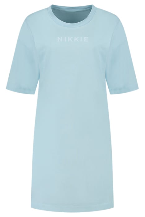 NIKKIE LOGO TEE DRESS LIGHT BLUE 1