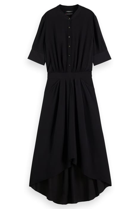 MIDI DRESS WITH HIGH LOW HEM BLACK 4