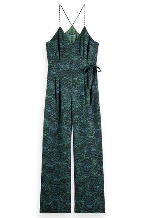 WAISTED BELT DETAIL JUMPSUIT FEATHER BOTTLE GREEN 3