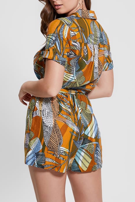 GUESS ECO CINDY LINEN ROMPER BATIK TOUCAN CLAY 2