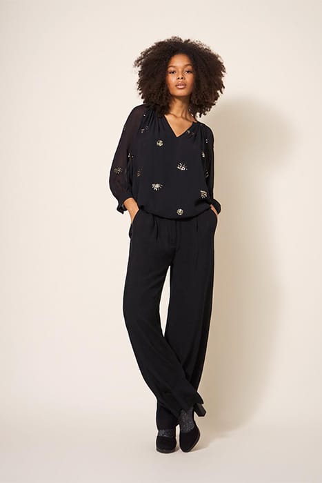 LUCINDA CREPE WIDE LEG TROUSER PURE BLACK 3