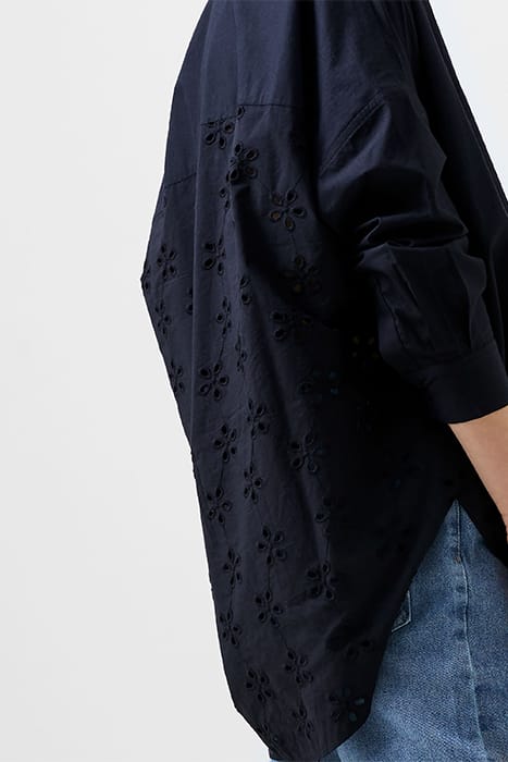 BRODERIE MIX L/S POPOVER BLACK 5
