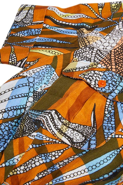 GUESS ECO CINDY LINEN ROMPER BATIK TOUCAN CLAY 8