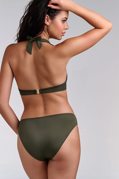 ROYAL NAVY SEAWEED GREEN PLUNGE BALCONY BIKINI TOP 3