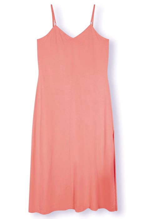 STRAPPY DRESS FLUOR CORAL 4