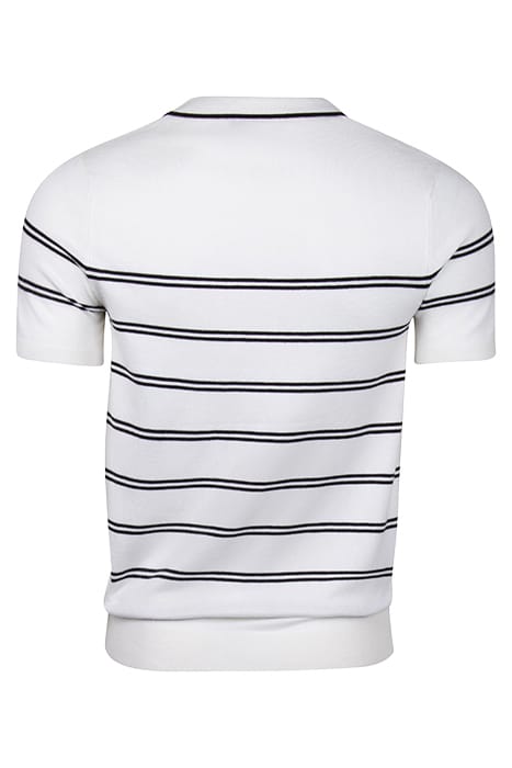 LUX TROPHY STRIPE SS ECRU / MARINE 2