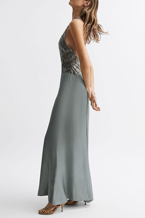 FERN METALLIC MAXI DRESS — SILVER 4