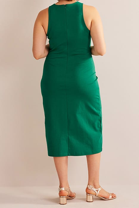 RACER JERSEY MIDI DRESS BRIGHT EMERALD 7