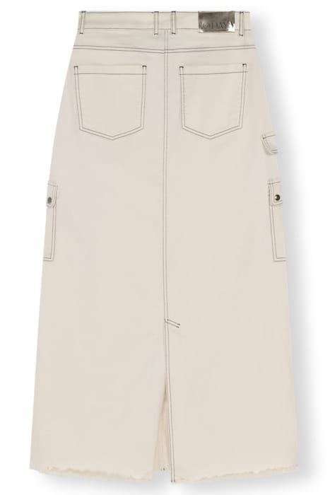 SLUB TWILL SKIRT ECRU 5