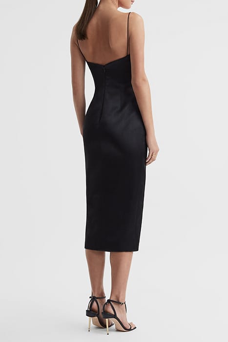 RUE-RACHEL MIDI DRESS — BLACK 2