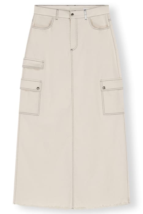 SLUB TWILL SKIRT ECRU 4