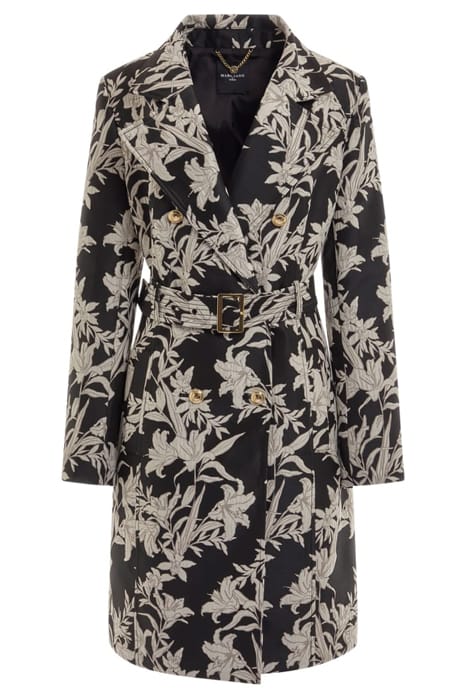MARCIANO BY GUESS SUNBURST TRENCH BLACK PRINT 4