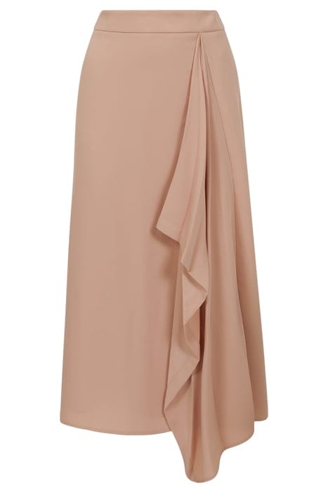 ASH SPLIT MIDI SKIRT — CAMEL 4