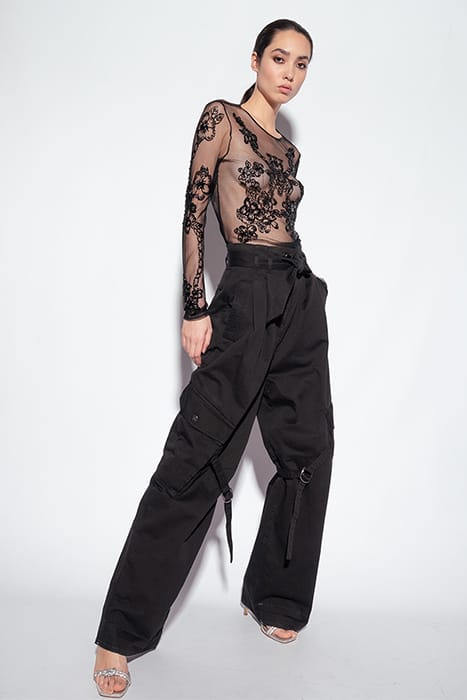 MOSCARDINO PANTALONE GABARDINA BLACK 4