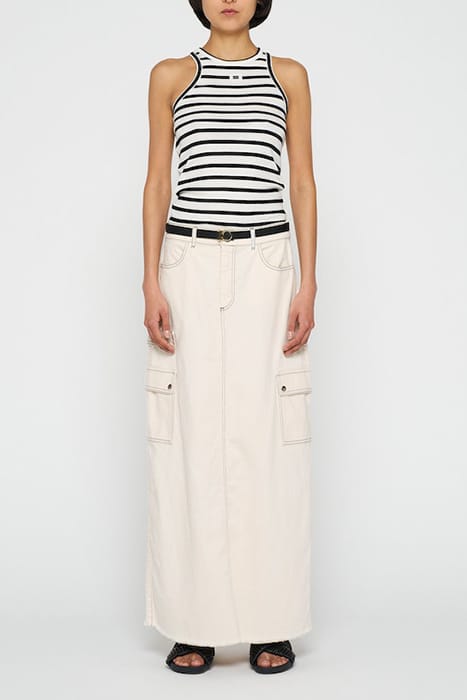 SLUB TWILL SKIRT ECRU 2